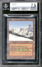 Magic the Gathering Beta Taiga BGS 7.5 (8.5, 9.5, 9.5, 6.5) Binder Ding LIGHTLY PLAYED LP
