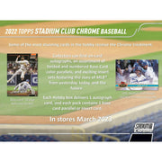 2022 Topps Stadium Club Chrome Baseball Hobby Box