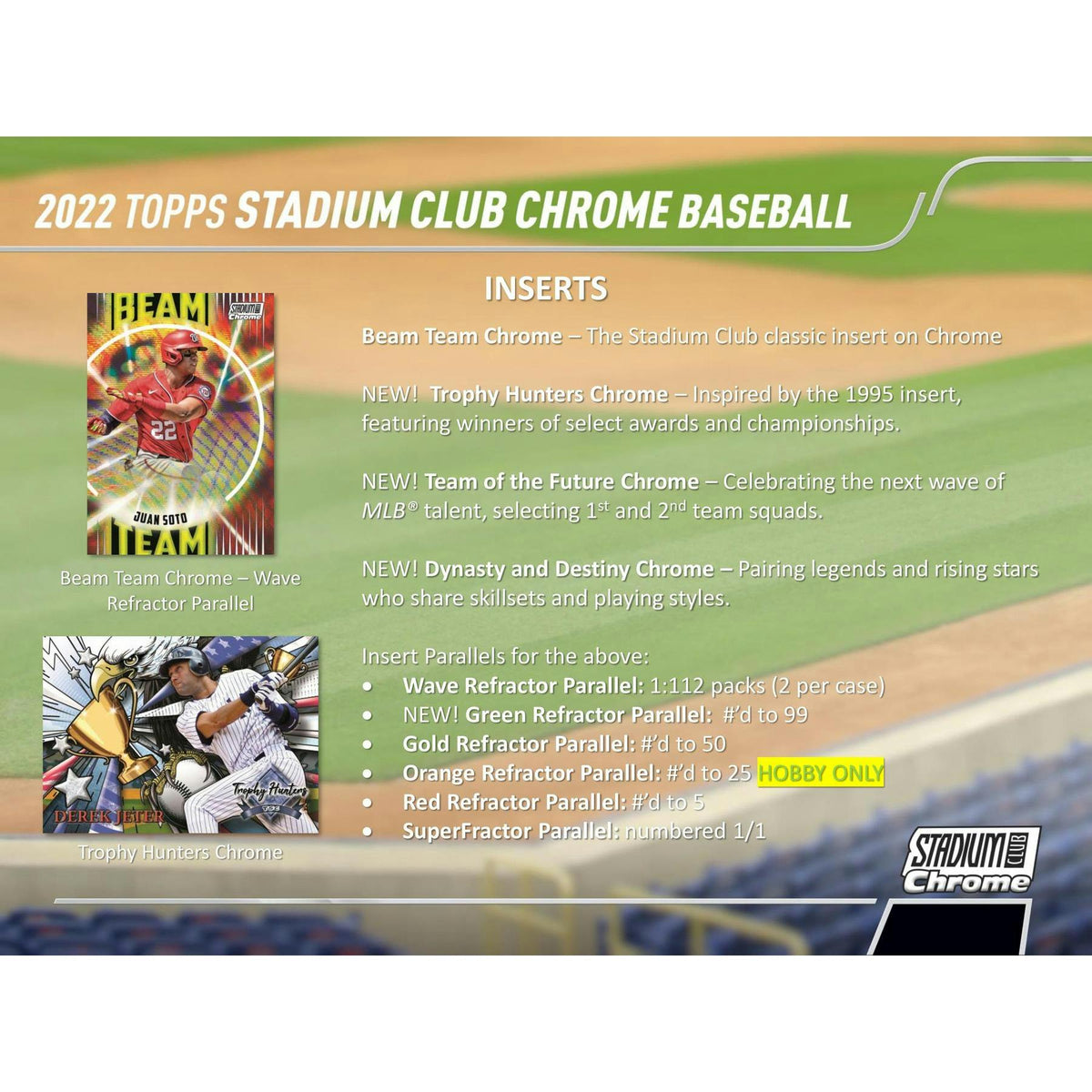 2022 Topps Stadium Club Chrome Baseball Hobby Box