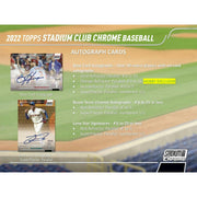 2022 Topps Stadium Club Chrome Baseball Hobby Box