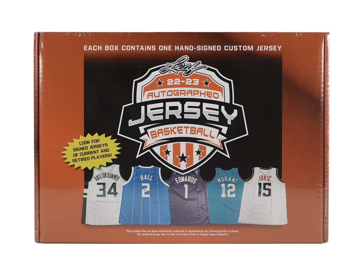 2022/23 Leaf Autographed Basketball Jersey Hobby Box (Reed Buy)