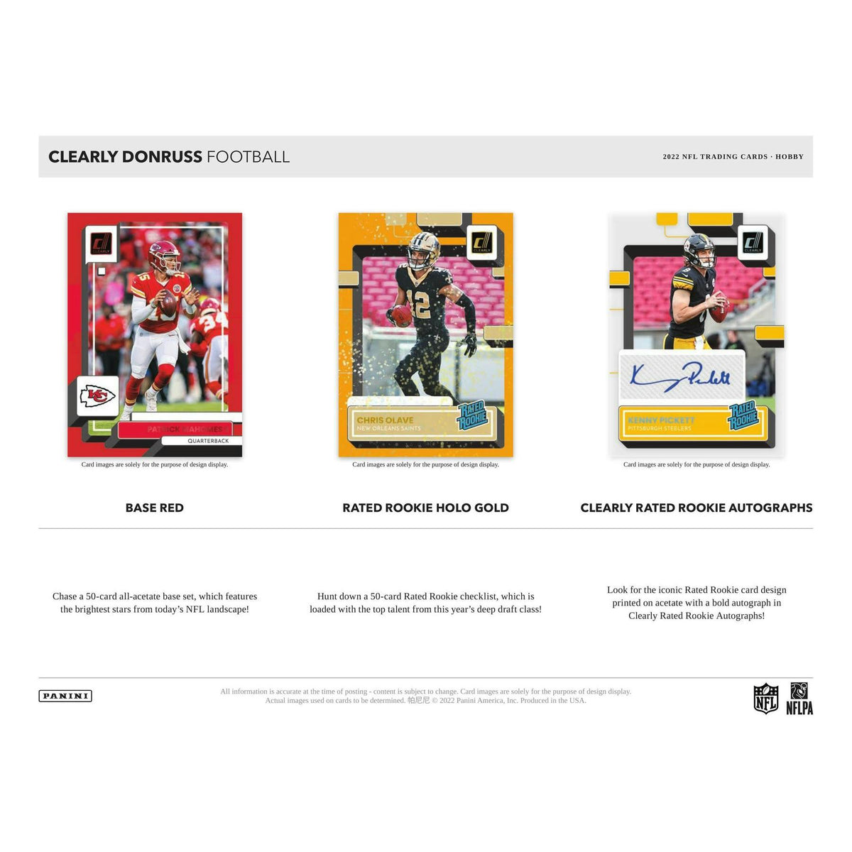 2022 Panini Clearly Donruss Football Hobby 16-Box Case