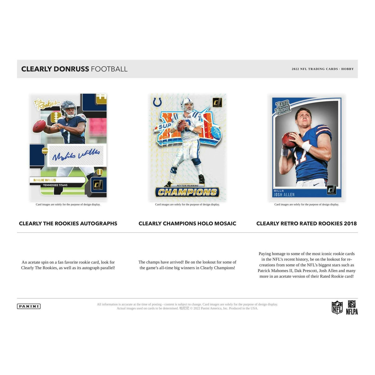 2022 Panini Clearly Donruss Football Hobby Box