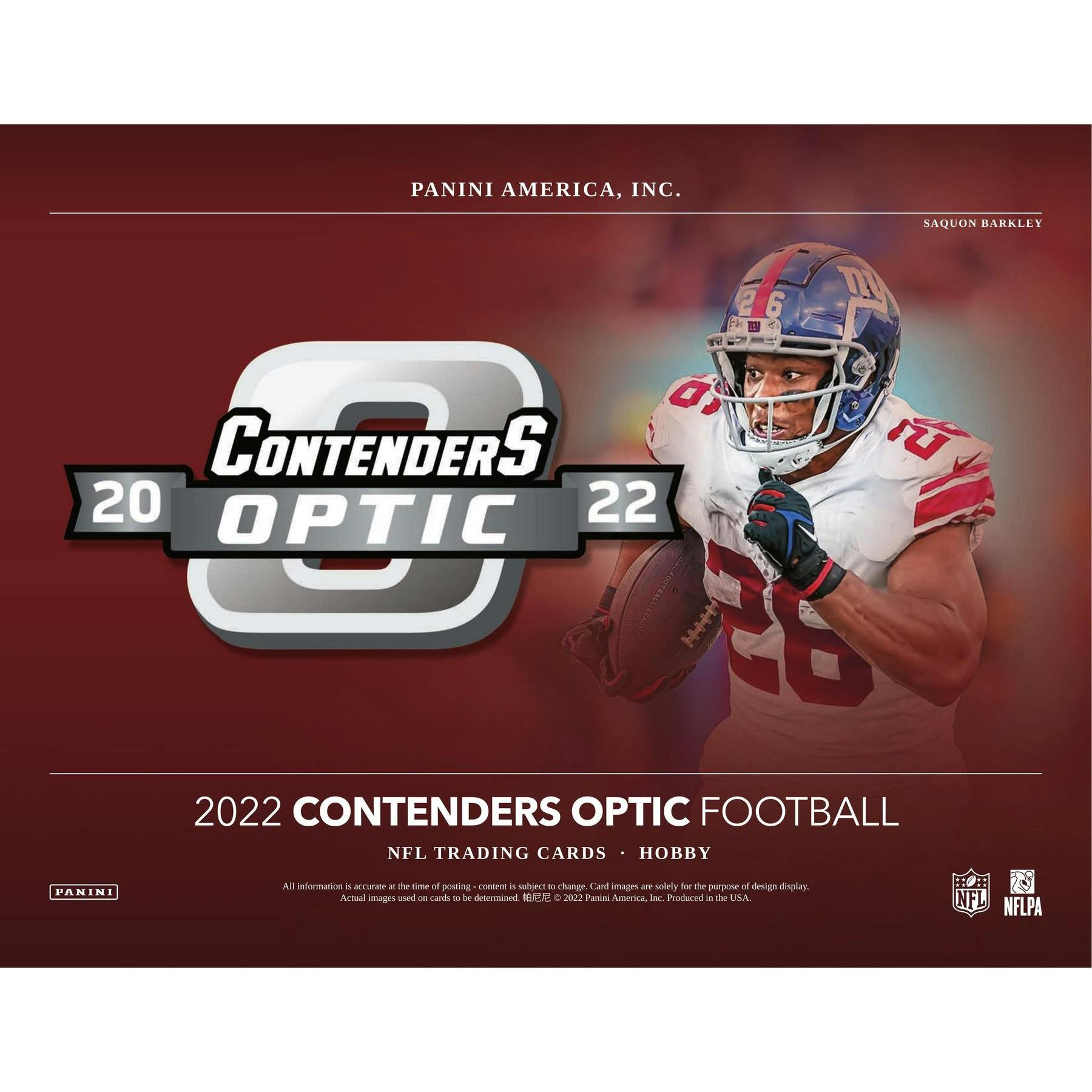 2022 Panini Contenders Optic Football Hobby 20-Box Case