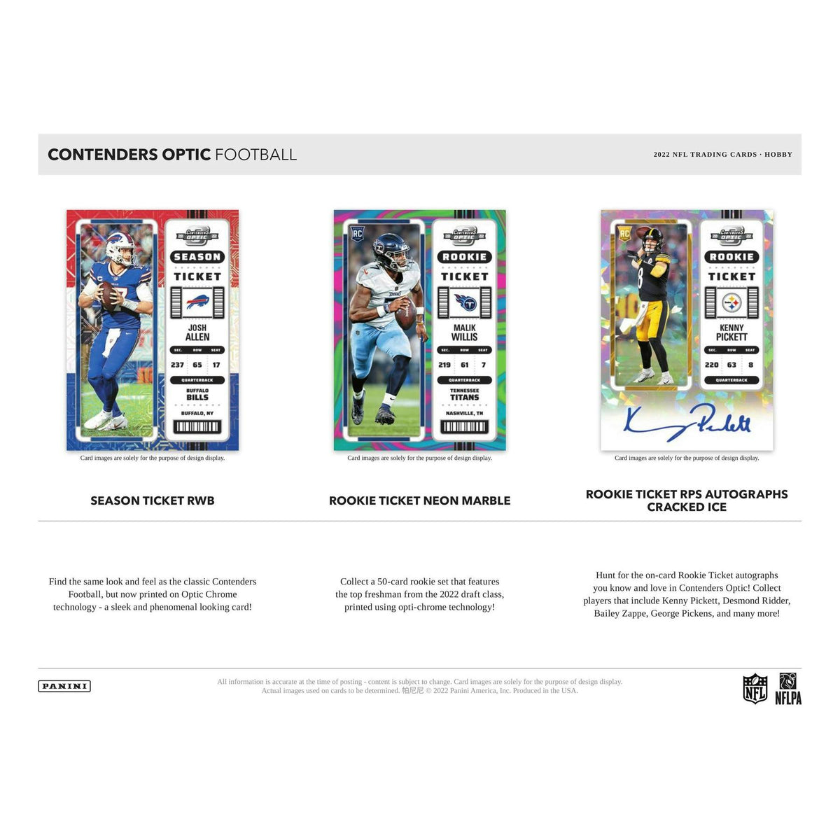 2022 Panini Contenders Optic Football Hobby Box