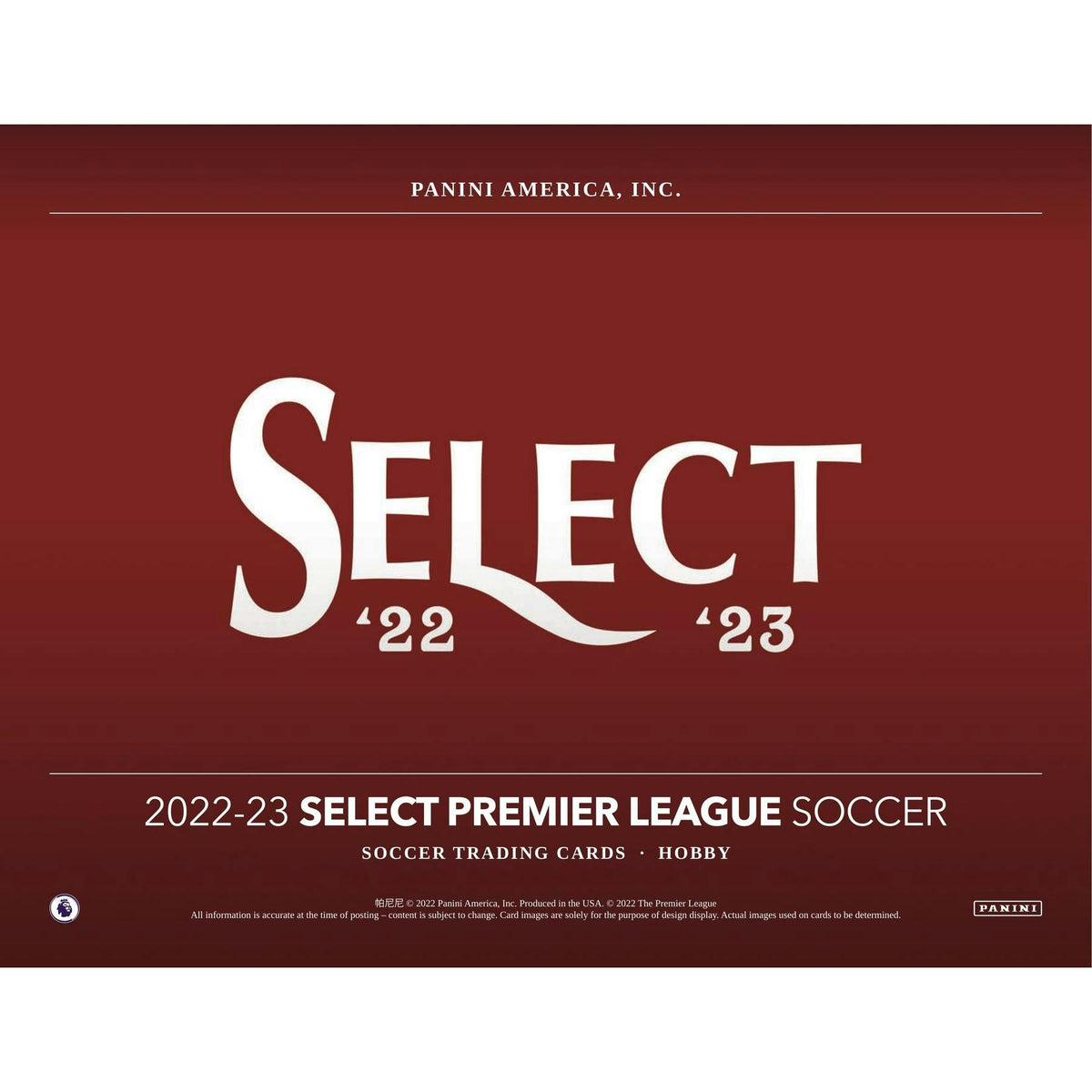 2022/23 Panini Select Premier League EPL Soccer Hobby 12-Box Case