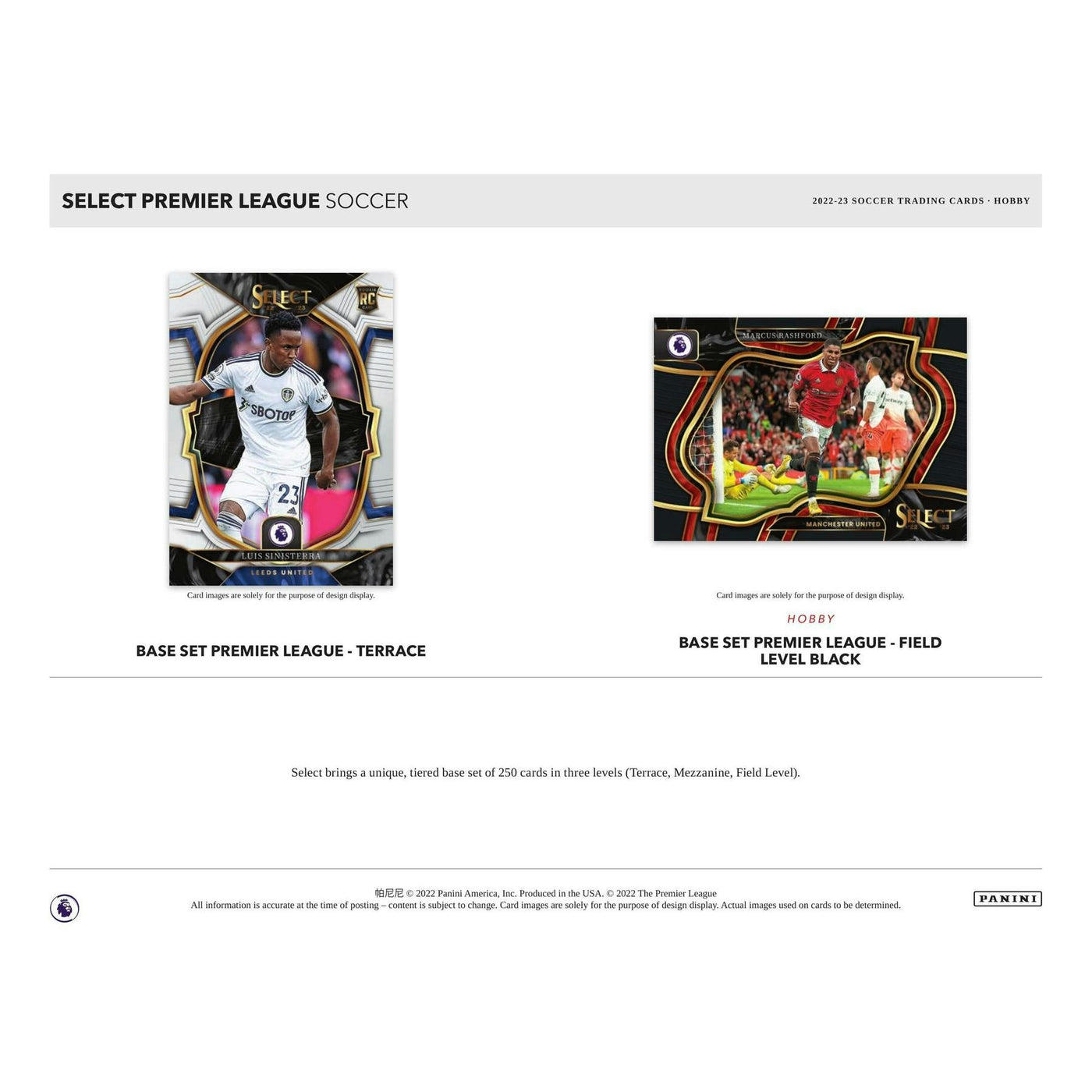2022/23 Panini Select Premier League EPL Soccer Hobby 12-Box Case