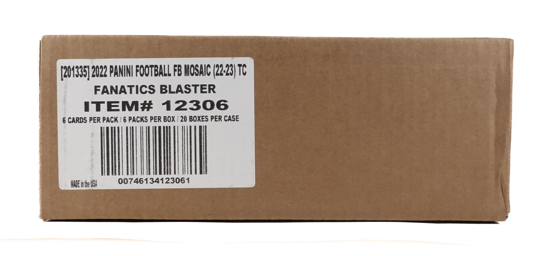 2022 Panini Mosaic Football Blaster Hobby 20-Box Case (Red Inserts!) (Fanatics)