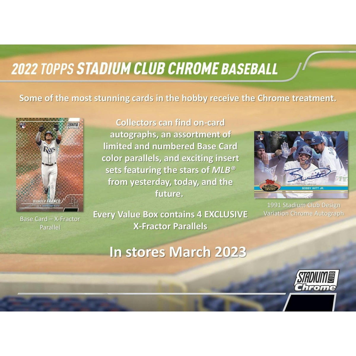 2022 Topps Stadium Club Chrome Baseball 4-Pack Blaster Box