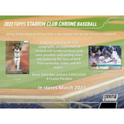 2022 Topps Stadium Club Chrome Baseball 4-Pack Blaster Box