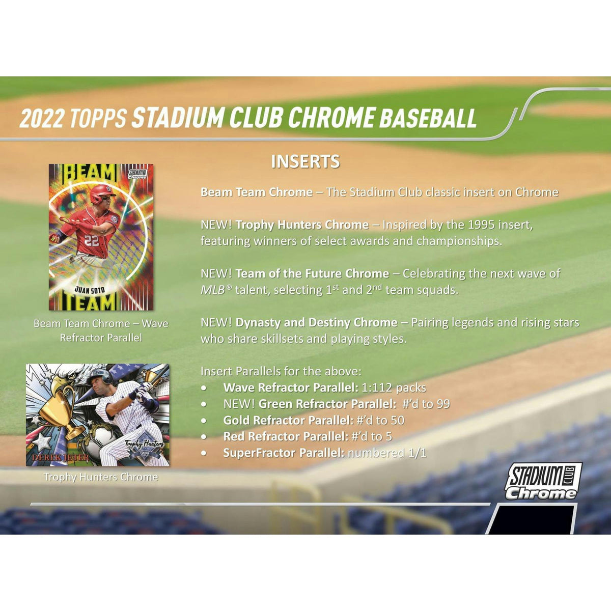 2022 Topps Stadium Club Chrome Baseball 4-Pack Blaster Box