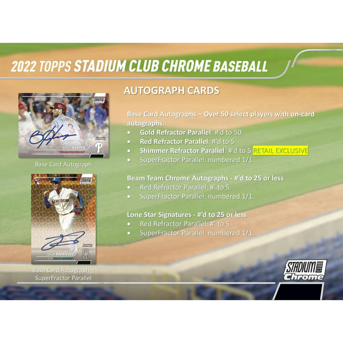 2022 Topps Stadium Club Chrome Baseball 4-Pack Blaster Box