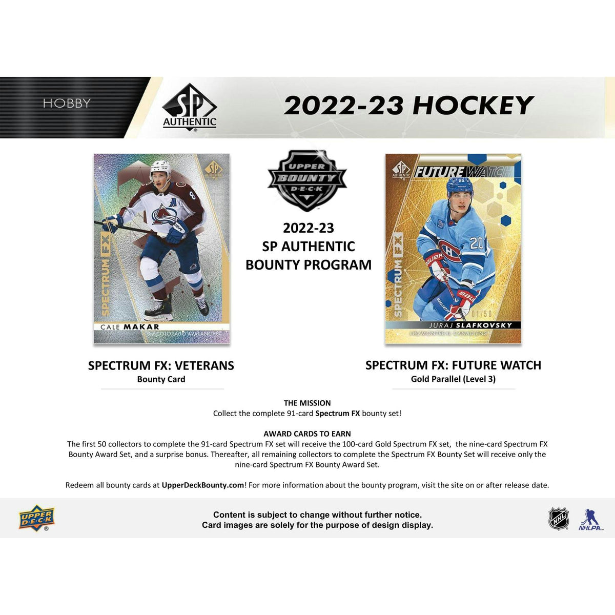 2022/23 Upper Deck SP Authentic Hockey Hobby Box (Reed Buy)