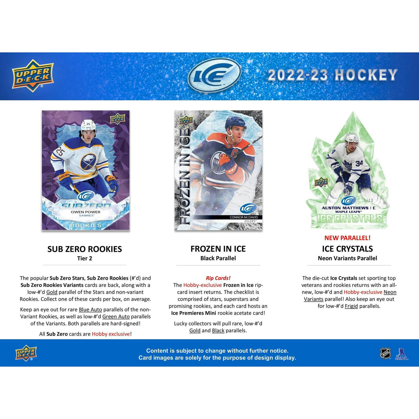 2022/23 Upper Deck Ice Hockey Hobby 24-Box Case (Factory Fresh)
