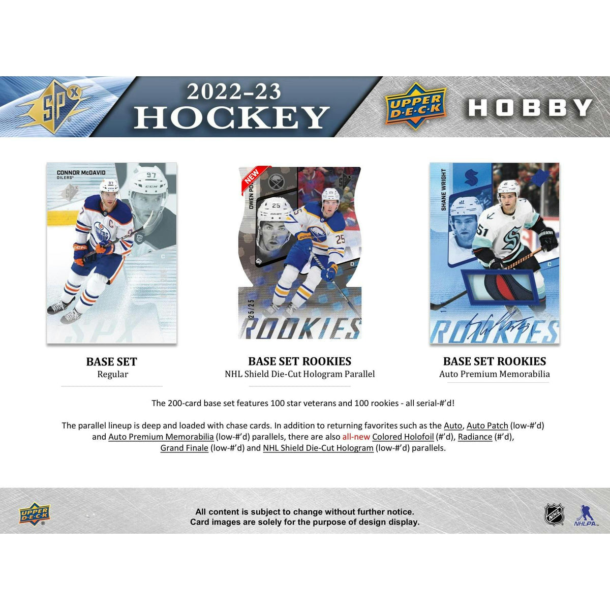 2022/23 Upper Deck SPx Hockey Hobby Box