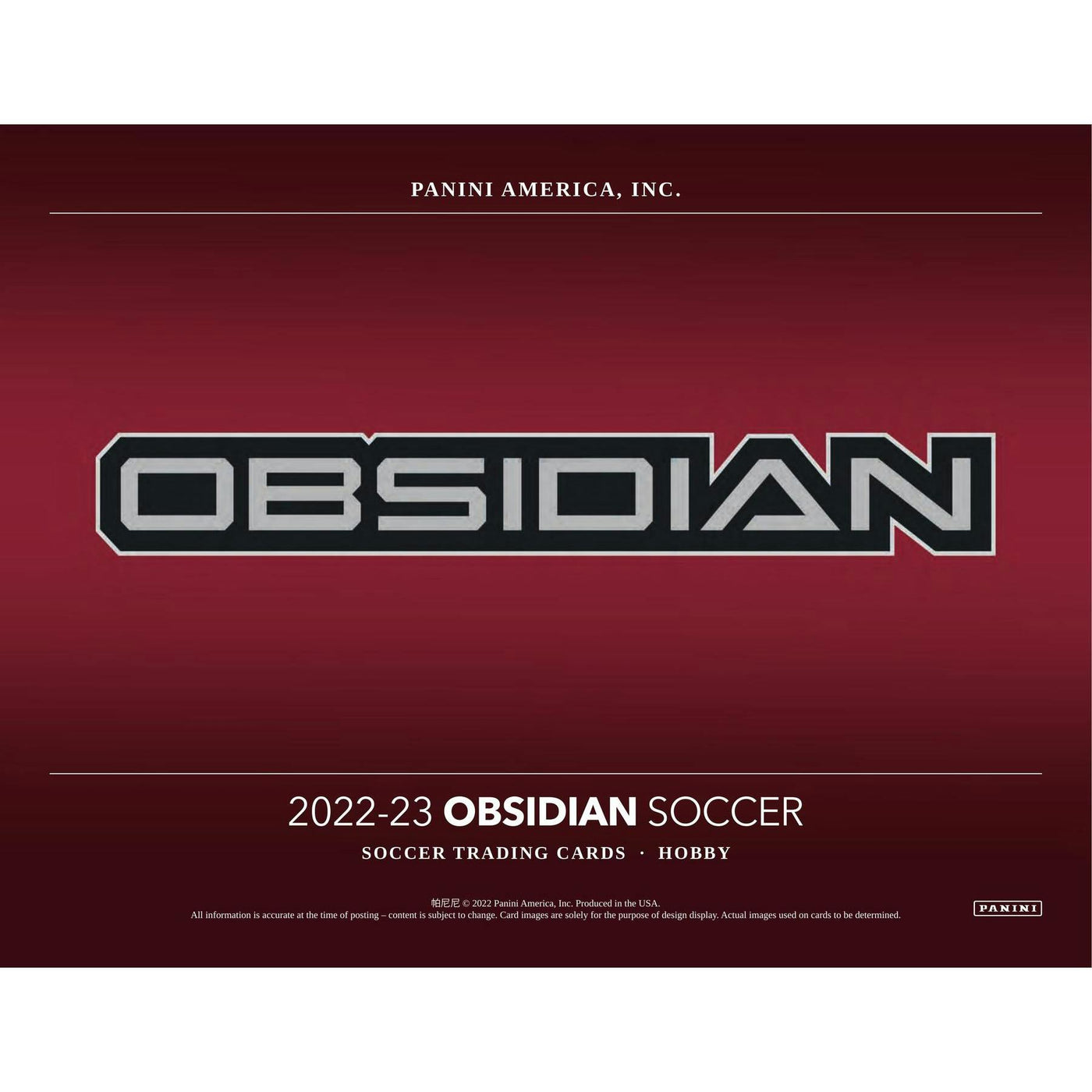 2022/23 Panini Obsidian Soccer Hobby 12-Box Case