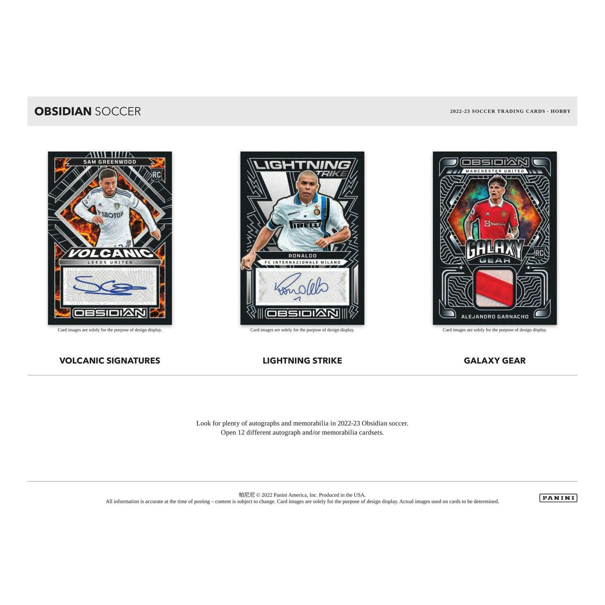 2022/23 Panini Obsidian Soccer Hobby 12-Box Case