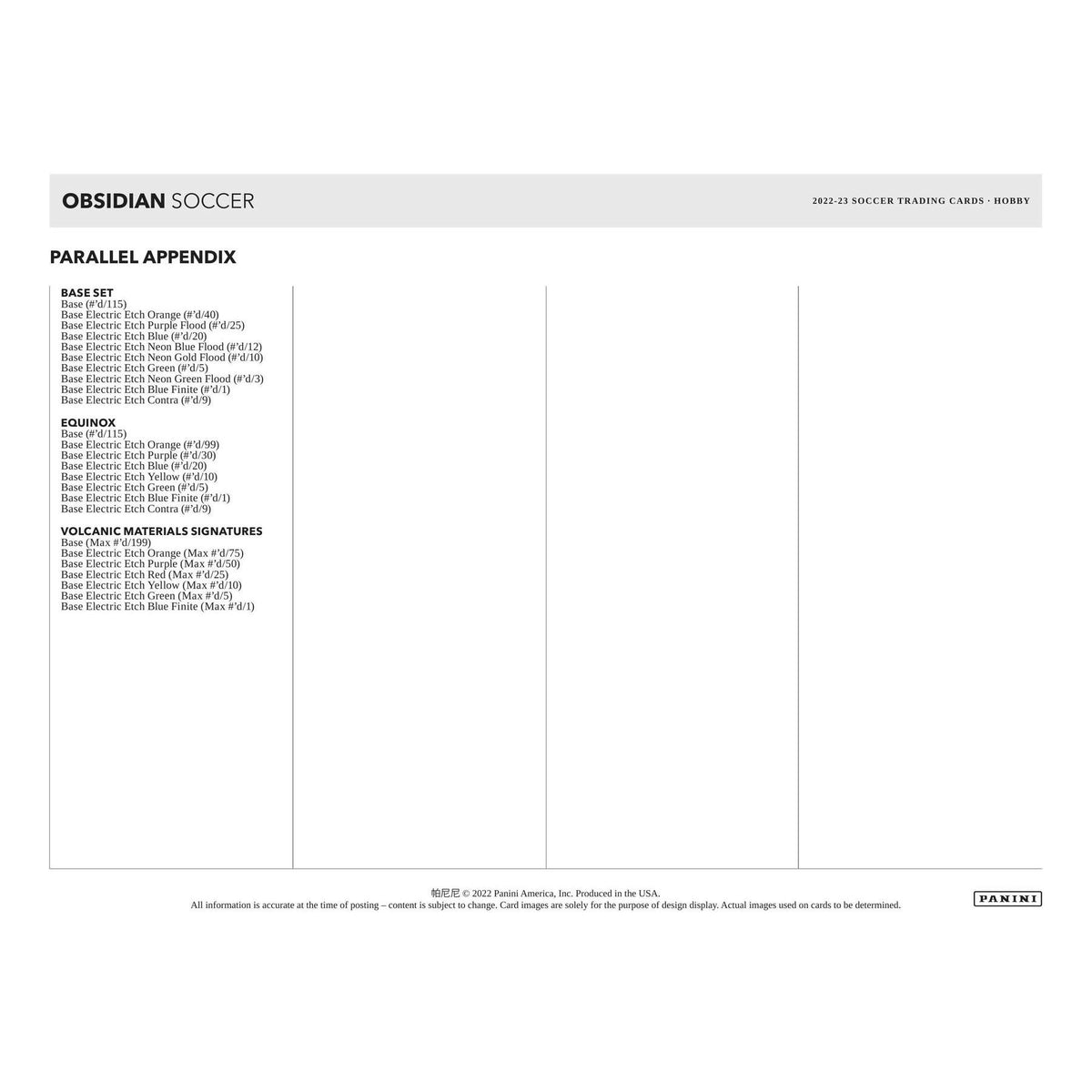 2022/23 Panini Obsidian Soccer Hobby 12-Box Case