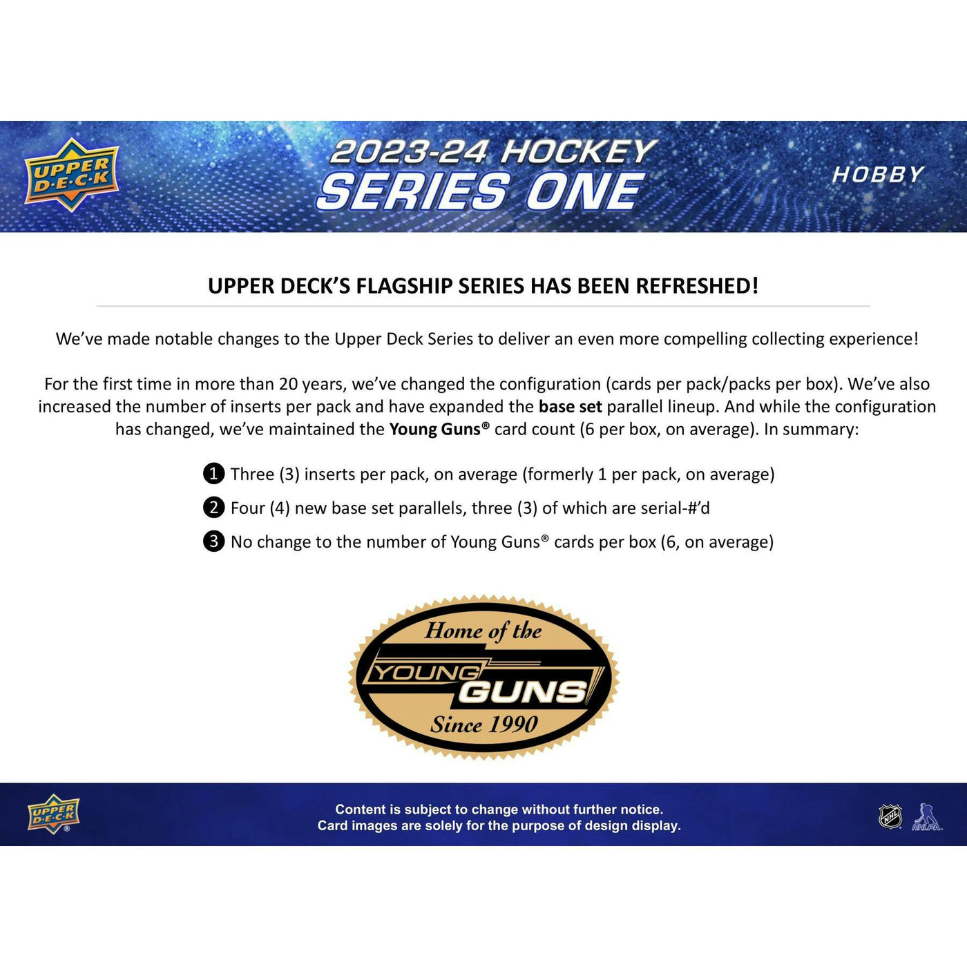 2023/24 Upper Deck Series 1 Hockey Hobby 12-Box Case