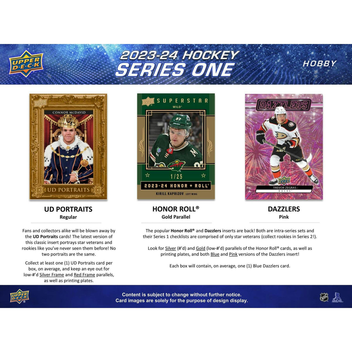 2023/24 Upper Deck Series 1 Hockey Hobby Box (Reed Buy)