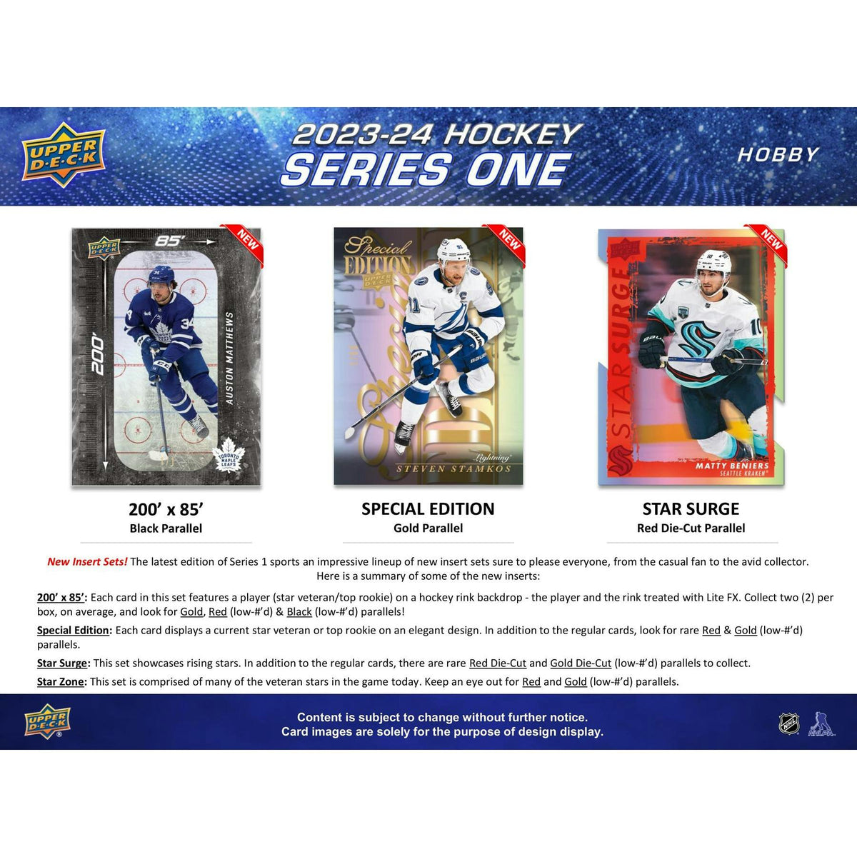 2023/24 Upper Deck Series 1 Hockey Hobby Box (Reed Buy)