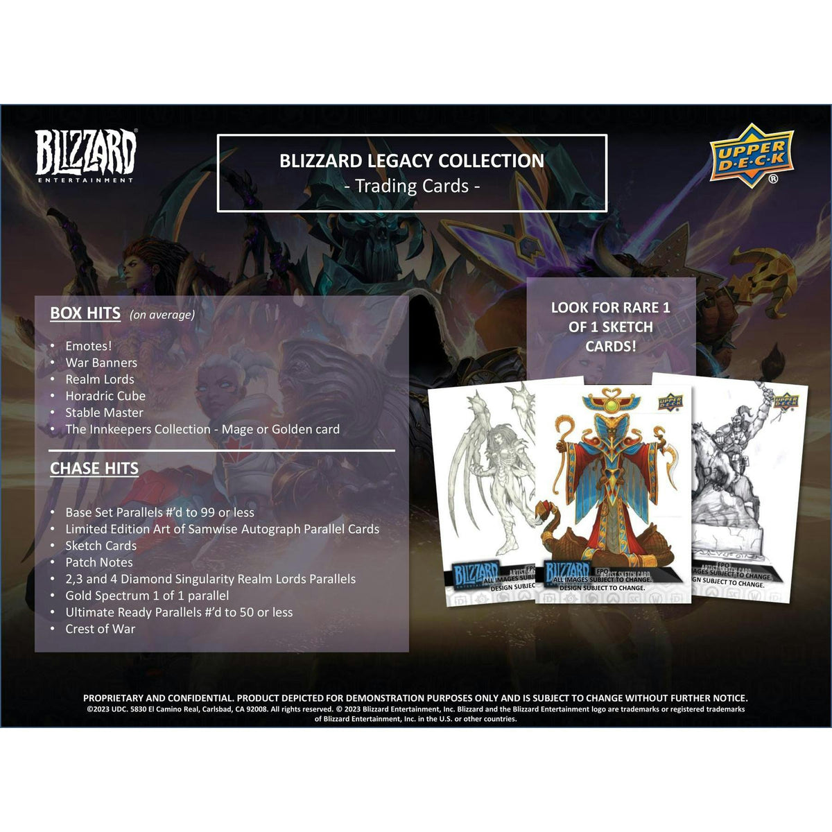 2023 Upper Deck Blizzard Entertainment Legacy Collection Hobby 12-Box Case