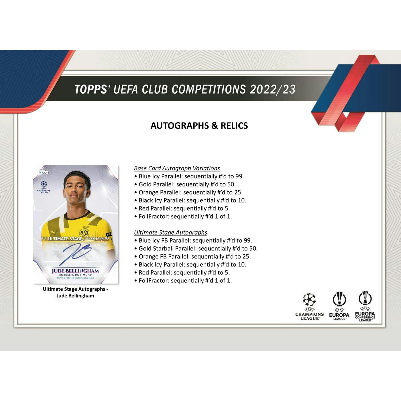 2022/23 Topps UEFA Club Competitions Soccer Hobby Box