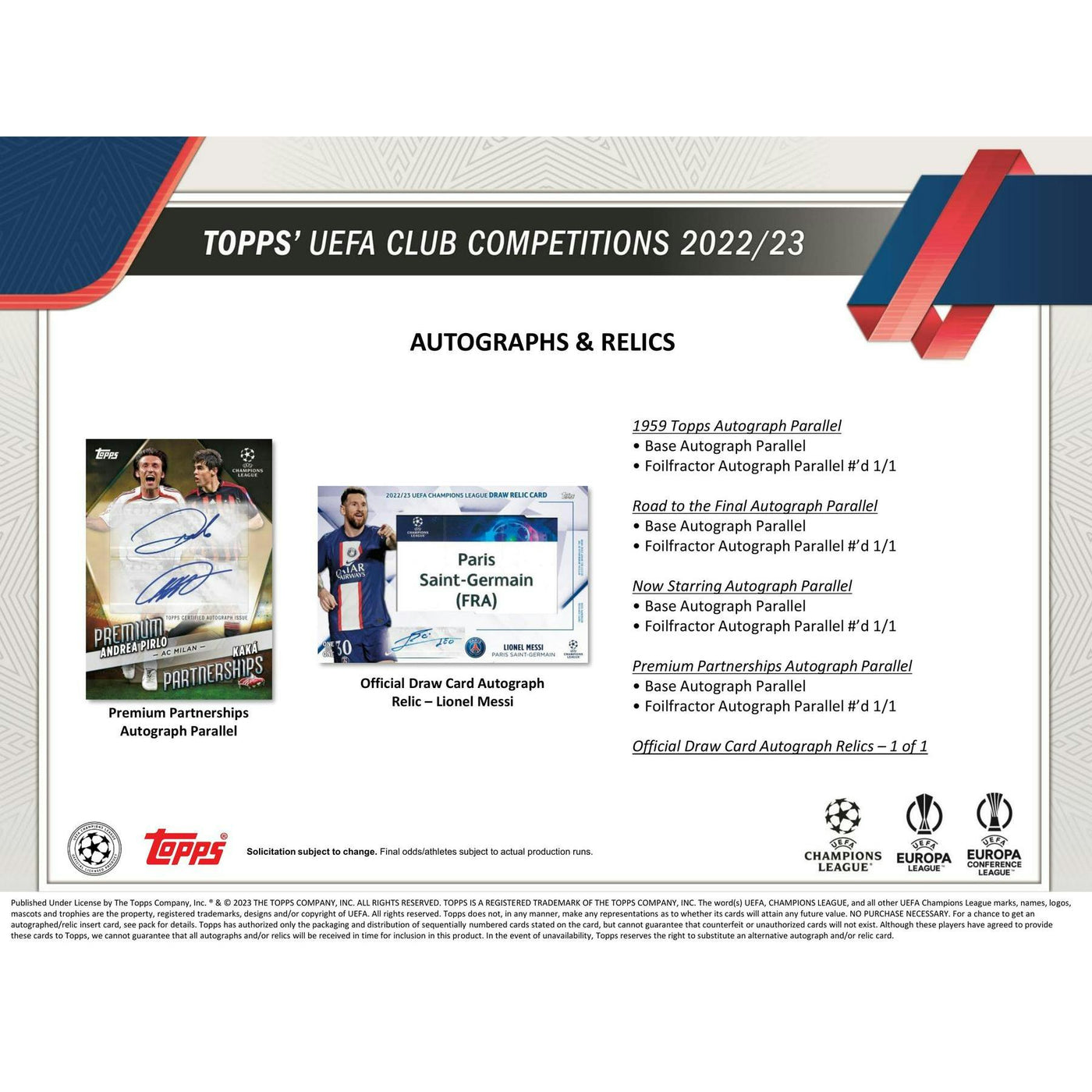 2022/23 Topps UEFA Club Competitions Soccer Hobby Box