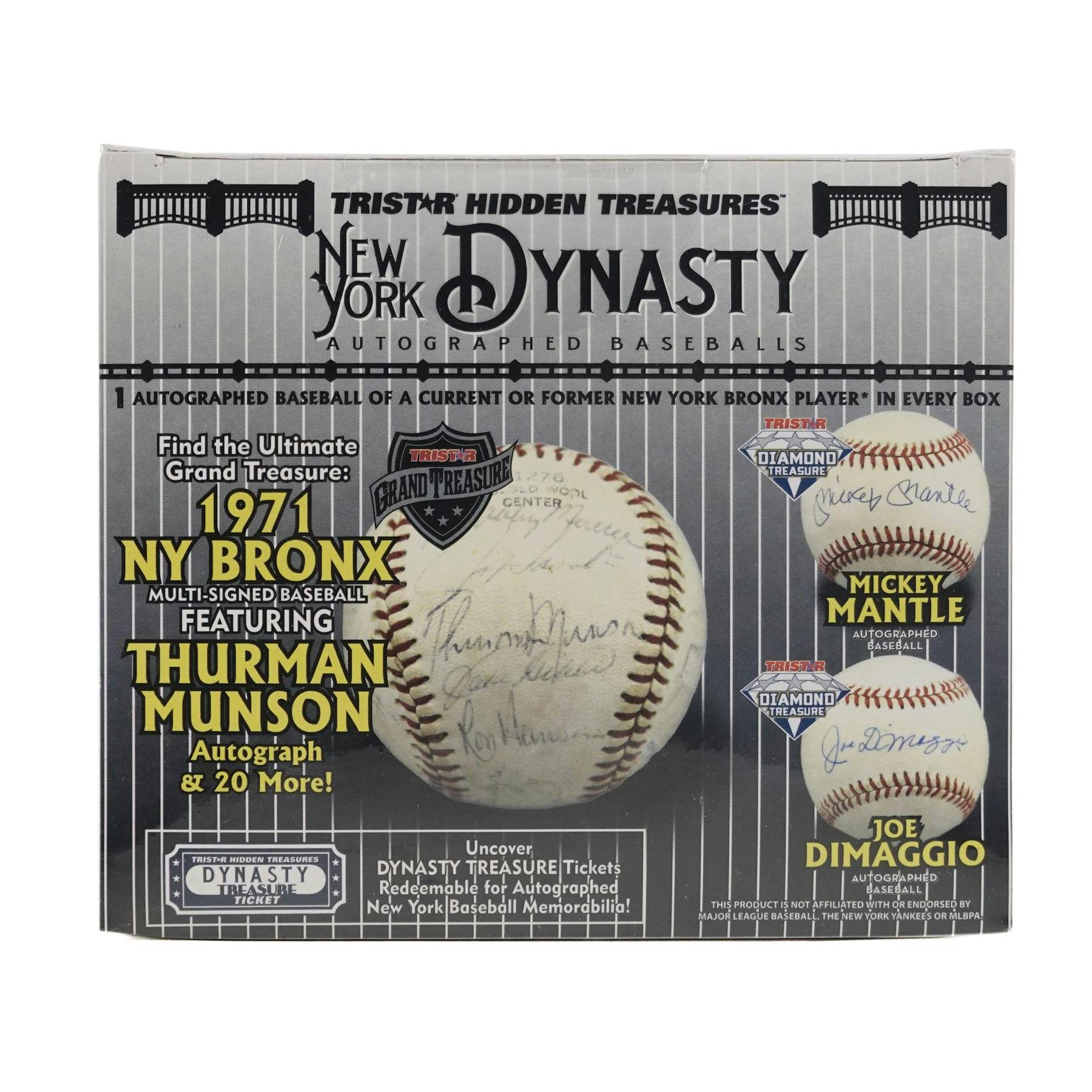 2023 TriStar Hidden Treasures New York Dynasty Autographed Baseball Hobby Box (Reed Buy)