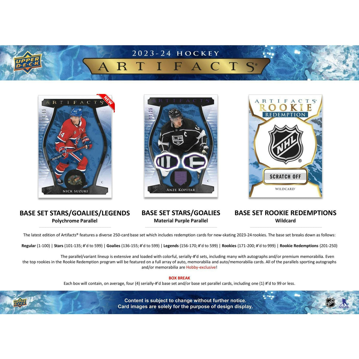 2023/24 Upper Deck Artifacts Hockey Hobby Box (Reed Buy)
