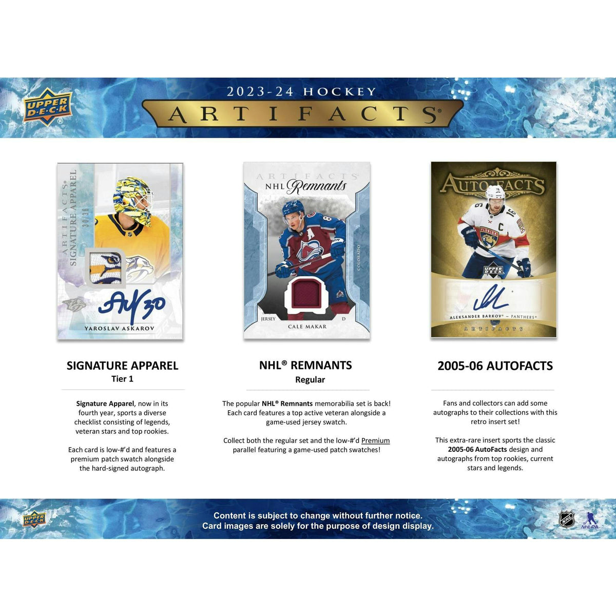2023/24 Upper Deck Artifacts Hockey Hobby Box (Reed Buy)