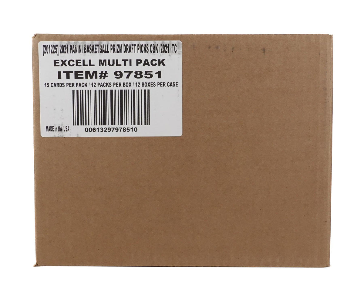 2021/22 Panini Prizm Draft Picks Basketball Cello Multi Fat Pack 12-Pack 12-Box Case (R, W, and B Prizms!)