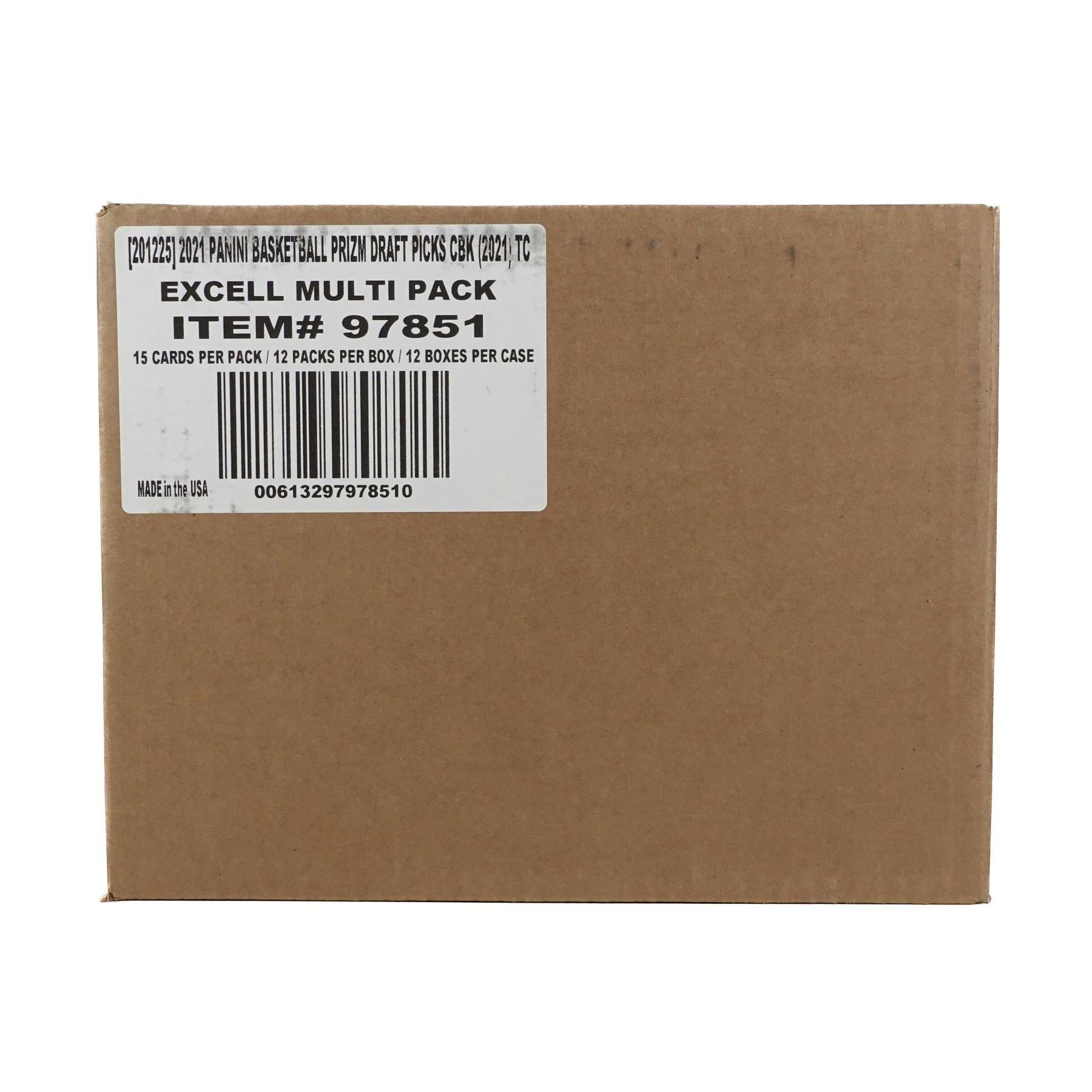 2021/22 Panini Prizm Draft Picks Basketball Cello Multi Fat Pack 12-Pack 12-Box Case (R, W, and B Prizms!)