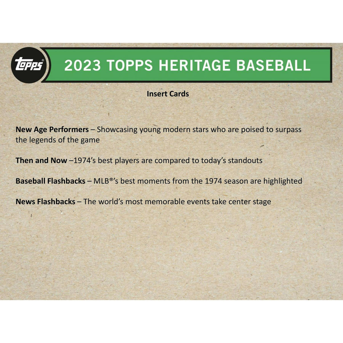 2023 Topps Heritage Baseball Hobby Pack