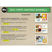 2023 Topps Heritage Baseball Hobby Pack