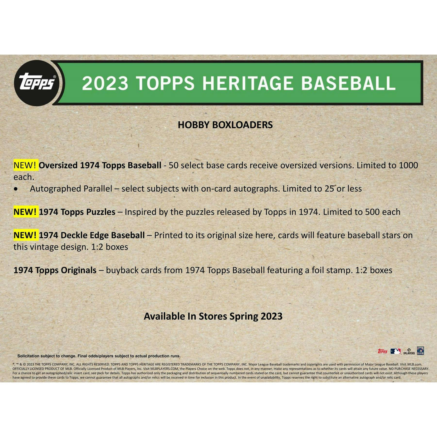 2023 Topps Heritage Baseball Hobby 12-Box Case