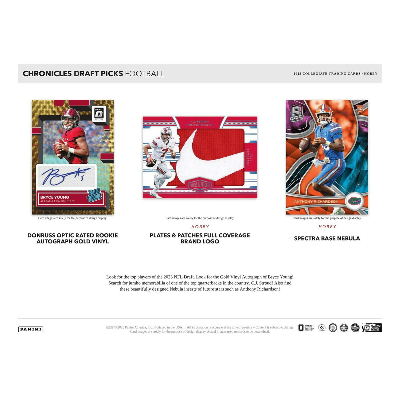 2023 Panini Chronicles Draft Picks Football Hobby Box