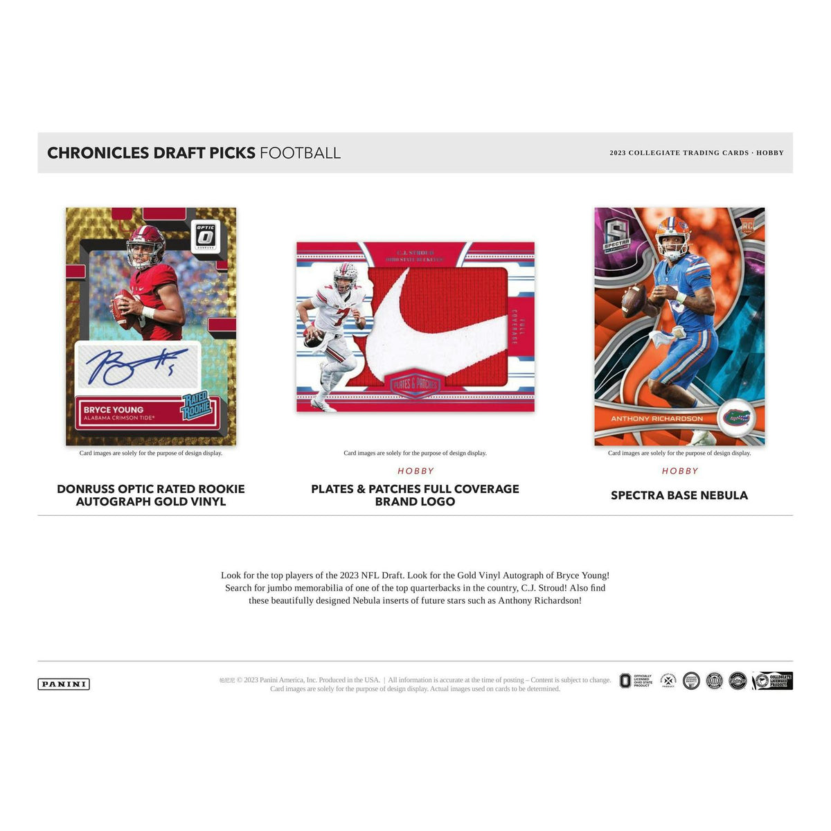 2023 Panini Chronicles Draft Picks Football Hobby Box