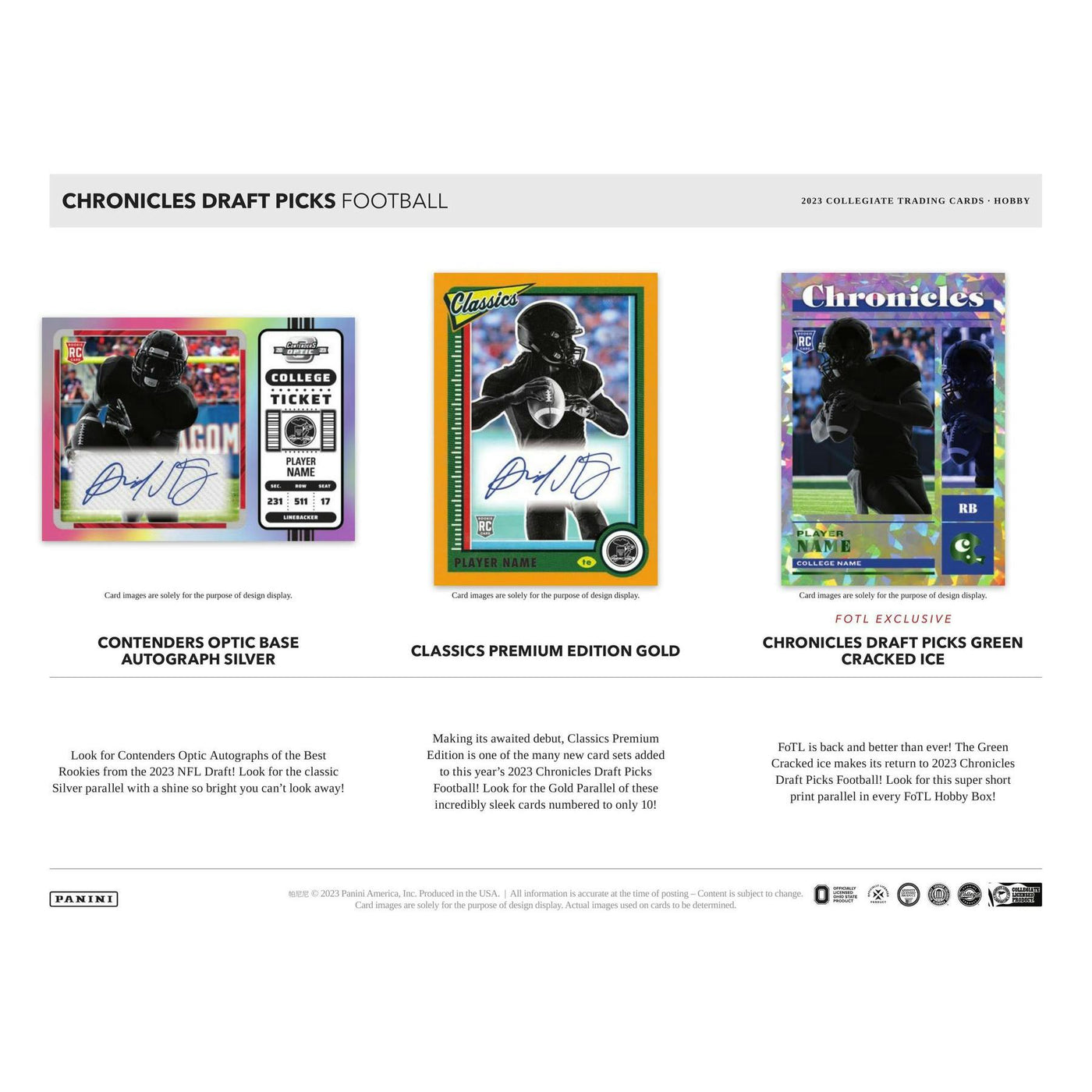 2023 Panini Chronicles Draft Picks Football Hobby Box