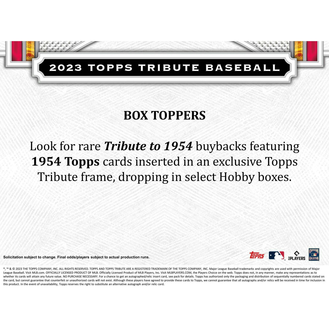 2023 Topps Tribute Baseball Hobby Box