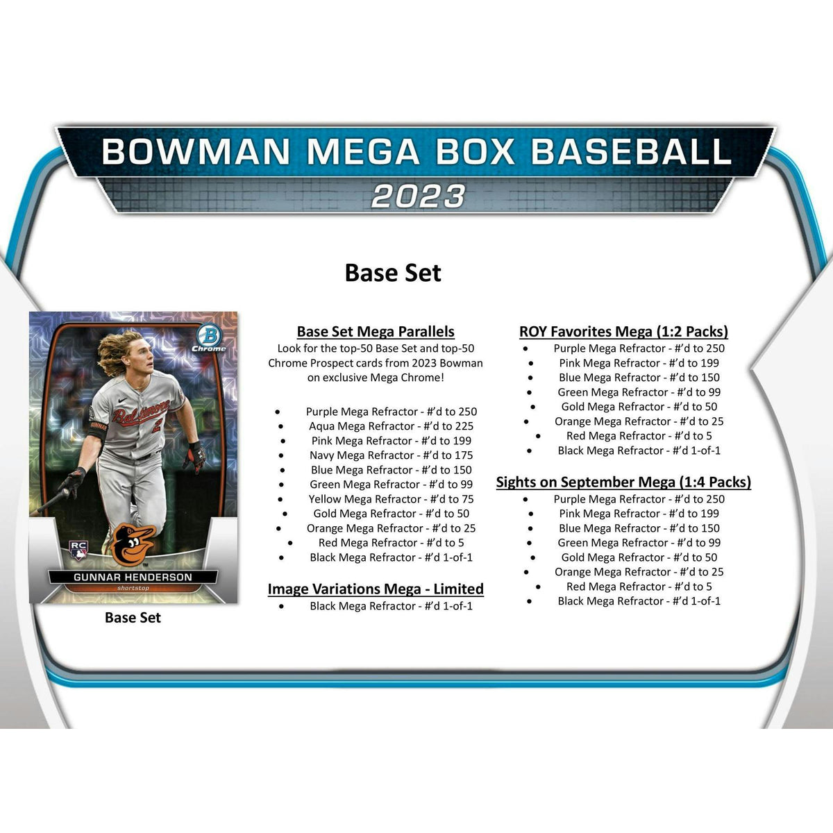 2023 Bowman Baseball Mega Box (Reed Buy)