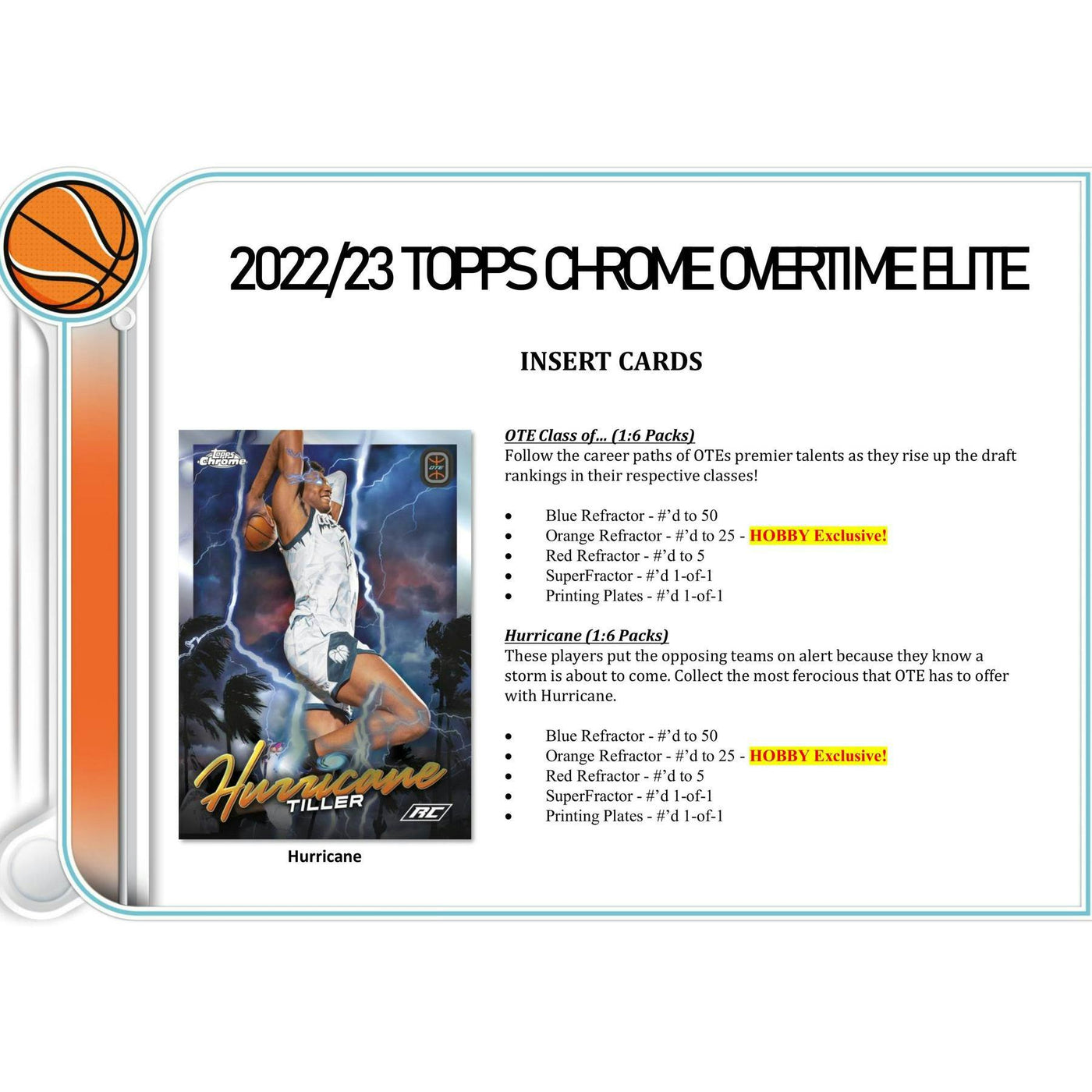 2022/23 Topps Chrome Overtime Elite Basketball Hobby Box (Reed Buy)