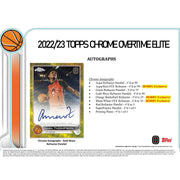 2022/23 Topps Chrome Overtime Elite Basketball Hobby Box (Reed Buy)