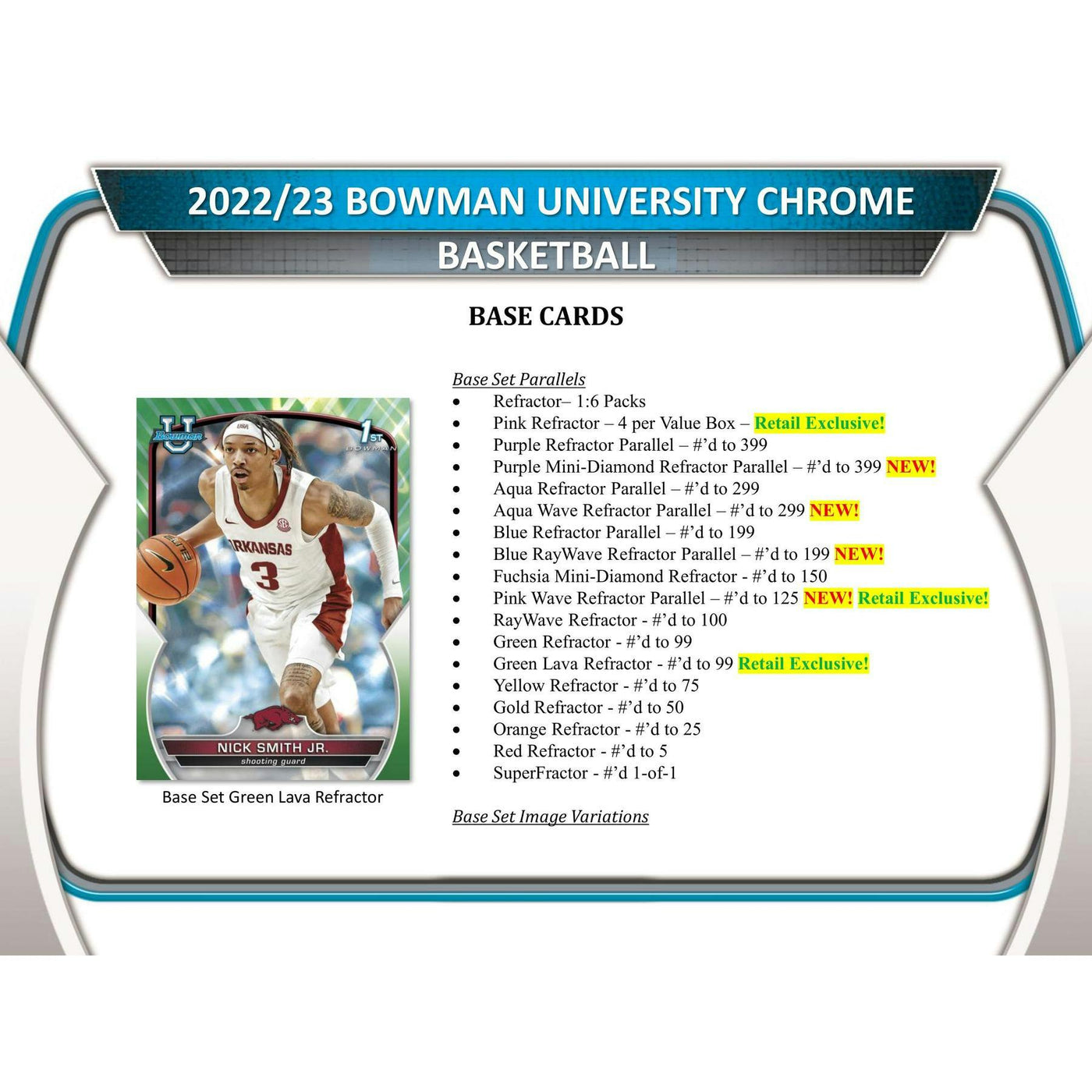 2022/23 Bowman University Chrome Basketball Blaster Box (Reed Buy)