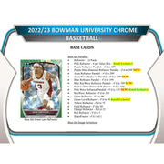 2022/23 Bowman University Chrome Basketball Blaster Box (Reed Buy)