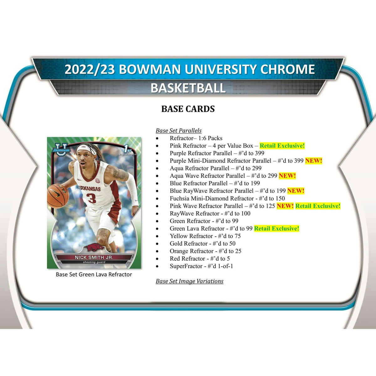 2022/23 Bowman University Chrome Basketball Blaster Box (Reed Buy)