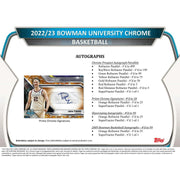 2022/23 Bowman University Chrome Basketball Blaster Box (Reed Buy)