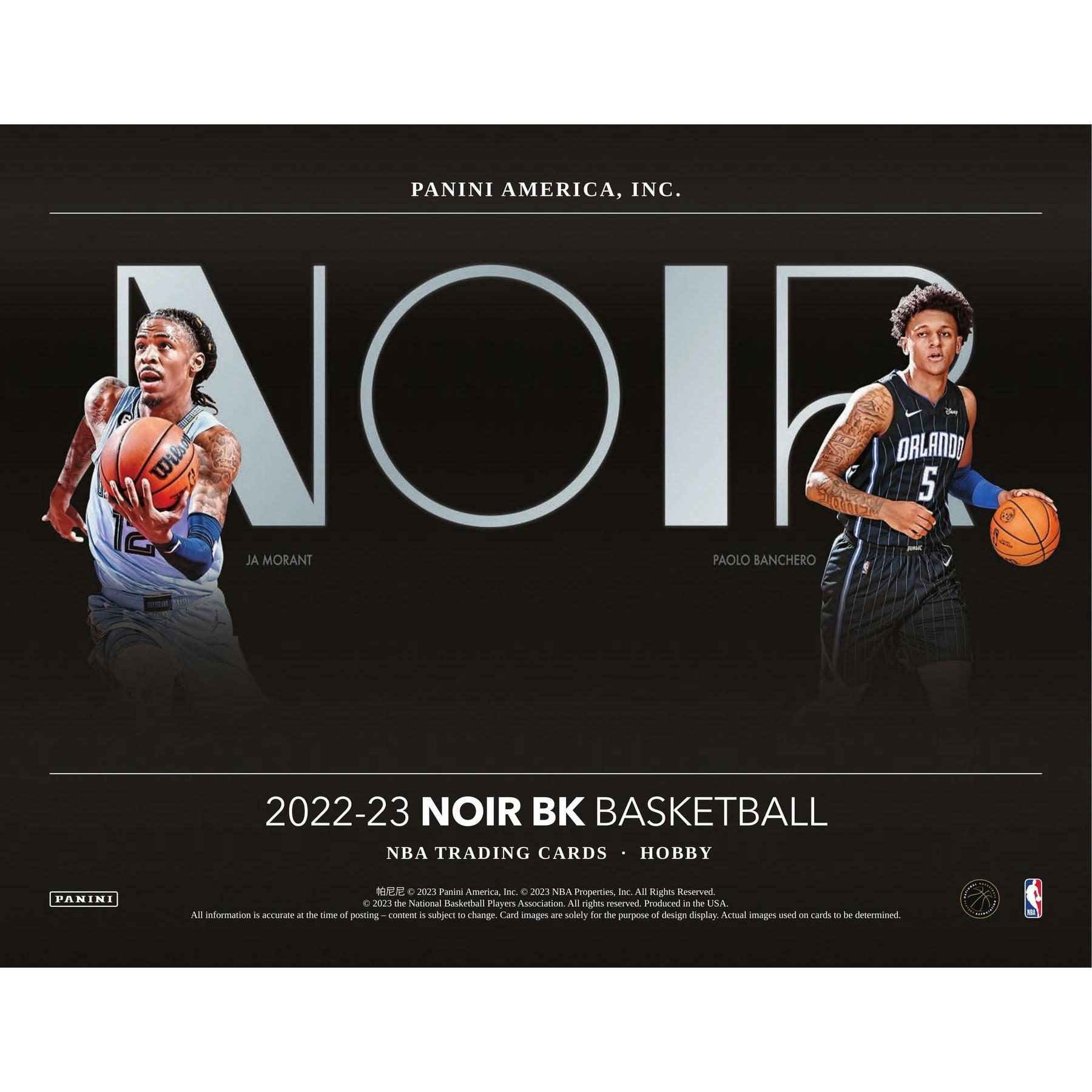 2022/23 Panini Noir Basketball Hobby 4-Box Case