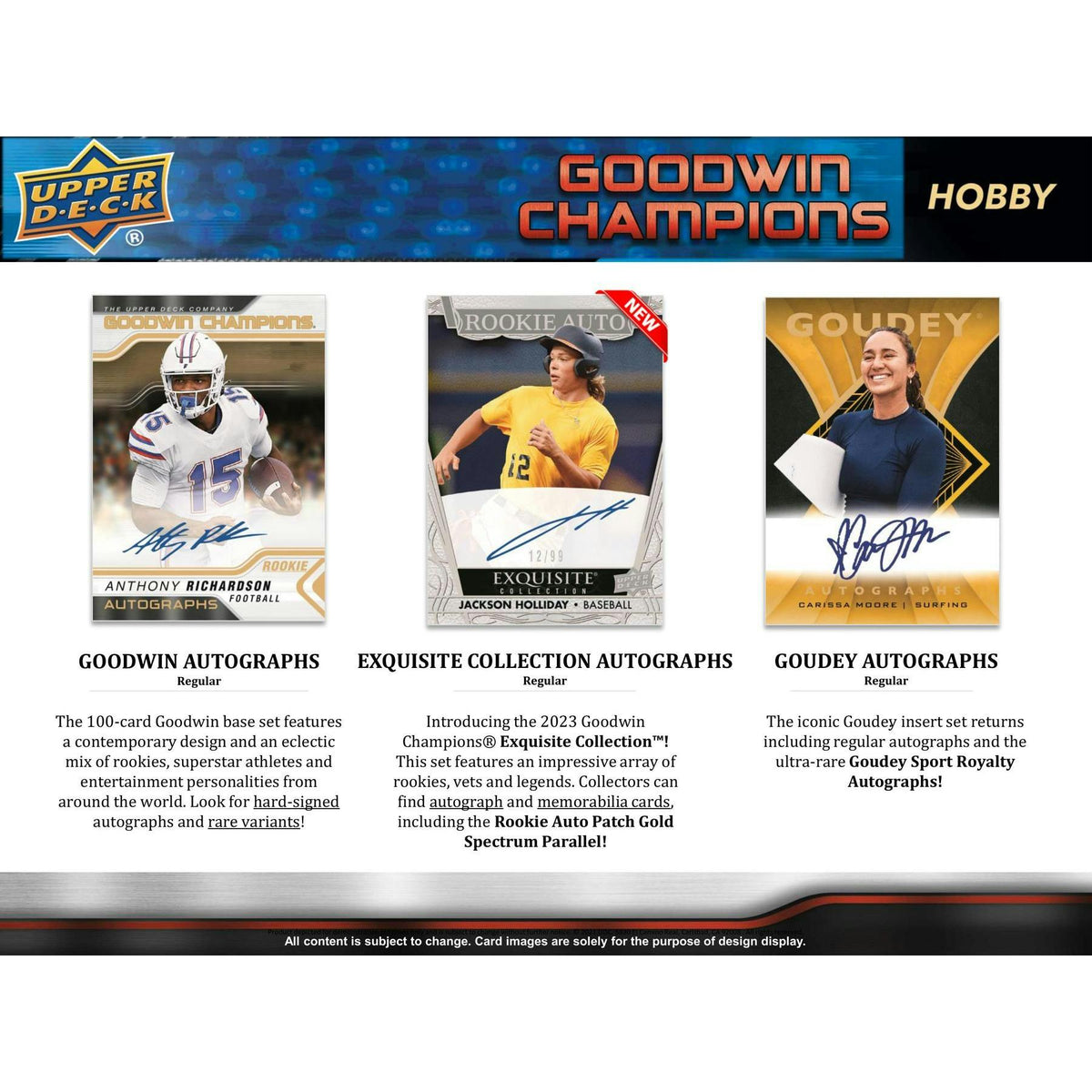 2023 Upper Deck Goodwin Champions Hobby Box (Reed Buy)