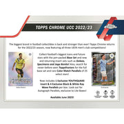 2022/23 Topps Chrome UEFA Club Competitions Soccer Hobby LITE Pack